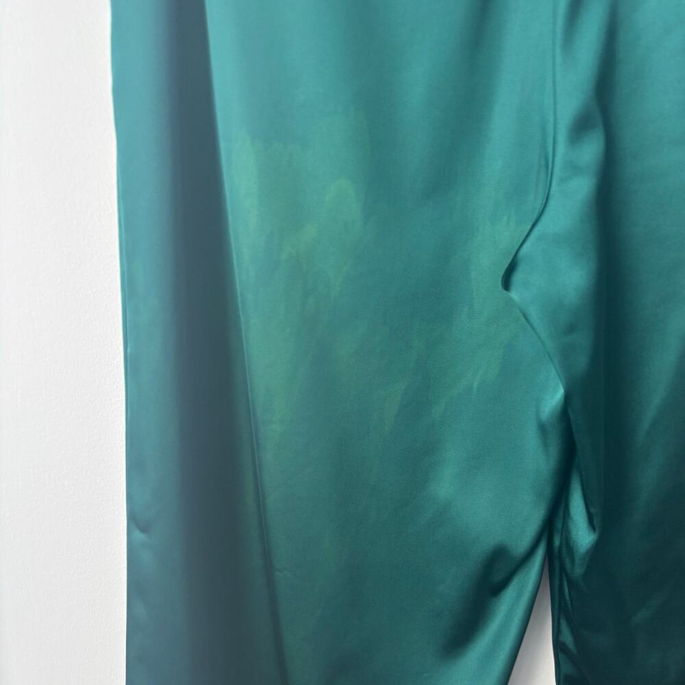 Abercrombie & Fitch Sloane Tailored Deep Green Satin Pants Sz 31 - Picture 7 of 8